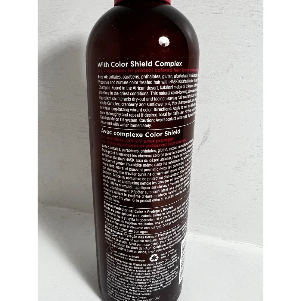 Hask Kalahari Melon Oil Color Protection Shampoo Color Shield No SulfitesParaben